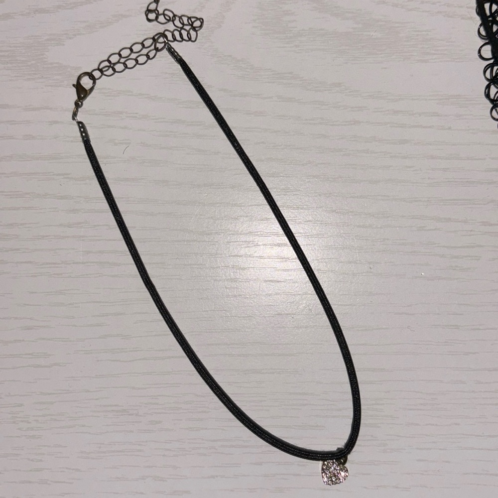 Black Choker with heart charm